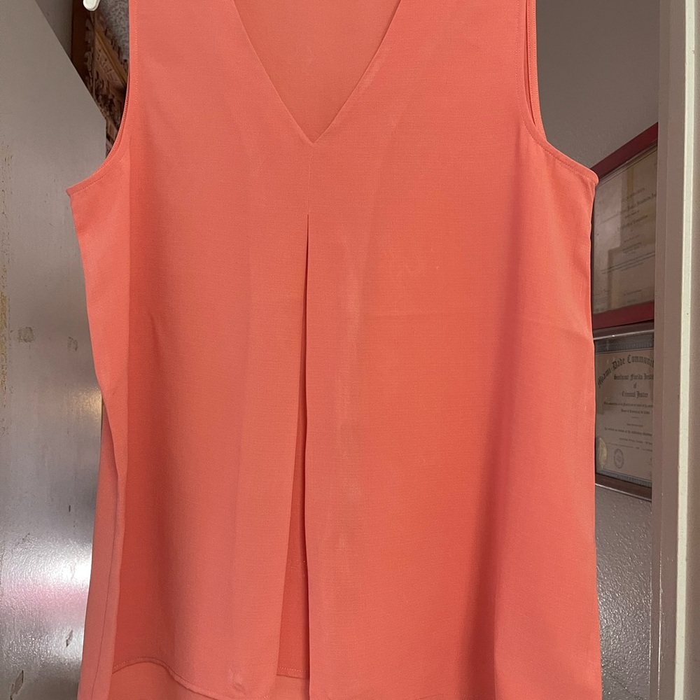 Fever Sleeveless Coral Blouse